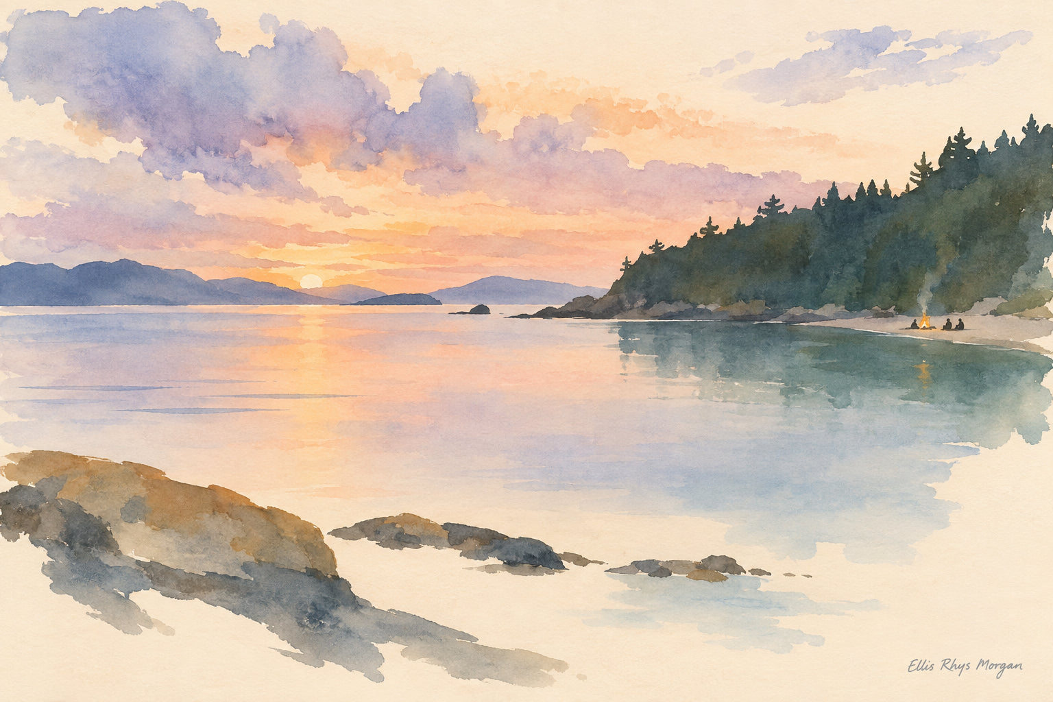 Sunset fire by Ellie Morgan